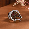Brass Micro Pave Cubic Zirconia Finger Rings for Women FS-WGAB9AD-01-3