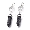 Natural Lava Rock Pointed Big Pendants G-D0021-01P-16-3