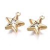 Brass Micro Pave Clear Cubic Zirconia Charms KK-Q764-005-2
