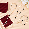 6Pcs Wood Cross Hanging Pendant Decorations HJEW-AR0001-13-3