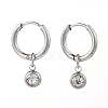 304 Stainless Steel Huggie Hoop Earrings X-EJEW-JE04449-02-1