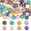 ARRICRAFT 64Pcs 8 Colors Plating Acrylic Beads KY-AR0001-17-1