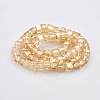 Half Rainbow Plated Glass Faceted Cube Beads Strands GLAA-A031-4mm-HR05-2