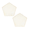 2Pcs Pentagon Wooden Basket Bottoms WOOD-PH0001-84-1