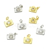 8Pcs 4 Styles Brass Pave Cubic Zirconia Camera Charms KK-CJ0004-36-8