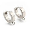 Tarnish Resistant Personalized Unisex 304 Stainless Steel Hoop Earrings EJEW-G120-59P-2