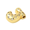 Rack Plating Brass Micro Pave Clear Cubic Zirconia Perdants KK-C067-11G-J-2