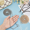3Pcs 3 Colors Alloy Double Layer Chains for Jeans Pants FIND-WR0009-40-3