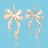 12Pcs 2 Colors Brass Pendants KK-BBC0020-25-6