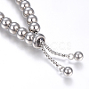 Tarnish Resistant Adjustable 304 Stainless Steel Slider Bracelets BJEW-F330-09P-3
