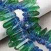 Two Tone Natural Quartz Crystal Beads Strands G-Z131-K01-06-1