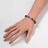 Faceted Natural Agate Round Beads Kids Stretch Bracelets BJEW-JB01910-3
