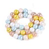 Electroplate Glass Beads Strands X-EGLA-N019-10mm-02-2