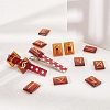 Imitation Jade Glass Cabochons GLAA-NB0001-23-4