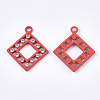 Spray Painted Alloy Pendants PALLOY-S122-02A-2