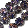 Dyed Natural Imperial Jasper with Resin Beads Strands G-G083-E02-01-1