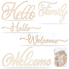 5 Sets 5 Style Wooden Door Signs AJEW-CN0001-50-1