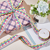 10M Ethnic Style Embroidery Polyester Flower Ribbons OCOR-WH0077-74B-4