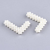Handmade ABS Plastic Imitation Pearl Woven Beads FIND-T039-18-L-3