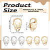 8Pcs 2 Colors Brass Lobster Claw Clasps KK-LP0004-44-2
