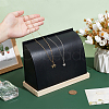 PU Imitation Leather Necklace Stands NDIS-WH0006-19C-3