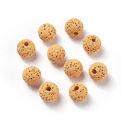 Unwaxed Natural Lava Rock Beads G-F325-8mm-A01-1