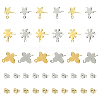 304 & 201 Stainless Steel Stud Earring Findings STAS-YW0011-14-1