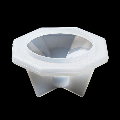 Faceted Octagon DIY Silicone Candle Cup Molds DIY-P078-07-1