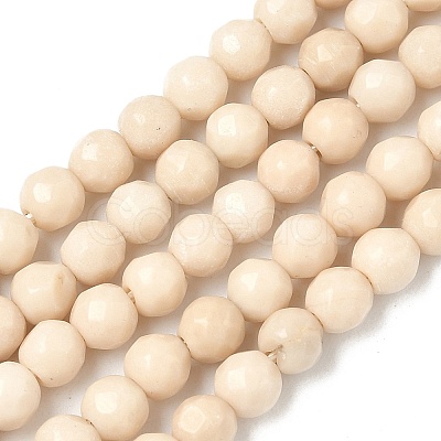 Natural Fossil Beads Strands X-G-K209-05D-4mm-1