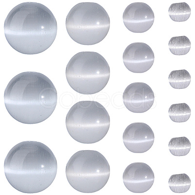 190Pcs 4 Styles Cat Eye Beads GLAA-PA0001-40B-1