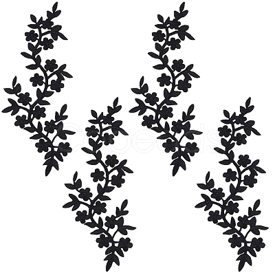 Plum Blosssom Cloth Computerized Embroidery Sew on Patches PATC-WH0021-004A-1