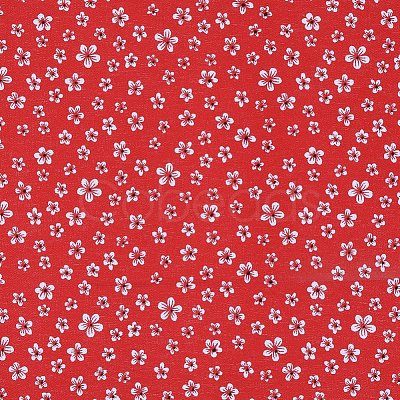 Floral Pattern Printed A4 Polyester Fabric Sheets DIY-WH0158-63A-08-1