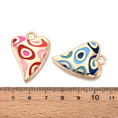 Rack Plating Alloy Enamel Pendants PALLOY-T091-15A-1