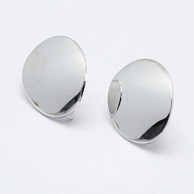 Brass Stud Earring Findings KK-F728-14P-NF-1