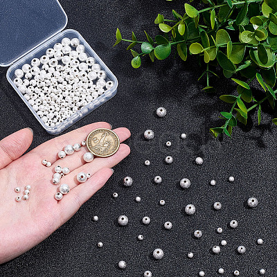 220Pcs 3 Styles Brass Textured Beads KK-ME0002-68S-1