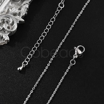 Brass Cable Chain Necklaces X-MAK-P011-01P-1