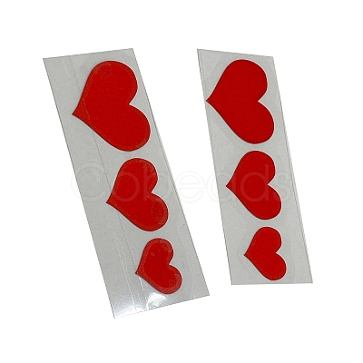 6Pcs 3 Styles Heart PET Waterproof Car Stickers DIY-WH0349-229B-1