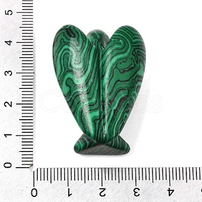 Synthetic Malachite Angel Figurine DJEW-N006-01A-28-1