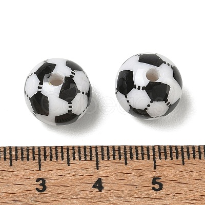 Sports Opaque Acrylic Beads AC-CBAC27C-02-1