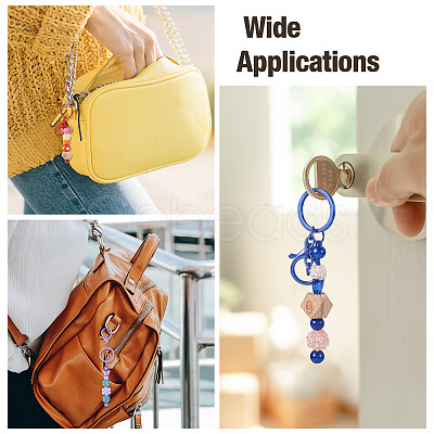 5Pcs Alloy and Brass Bar Beadable Keychain for Jewelry Making DIY Crafts DIY-SW0001-15B-1