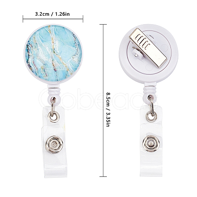 ABS Plastic Retractable Badge Reel AJEW-GF0001-74-1