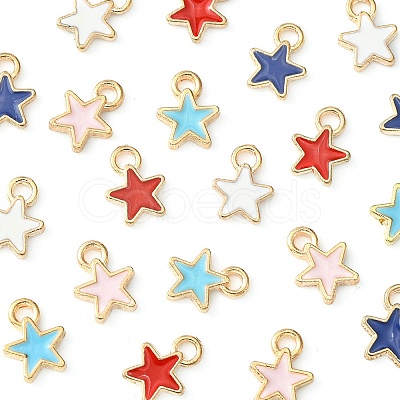 20Pcs 5 Styles Alloy Enamel Charms ENAM-YW0002-98-1