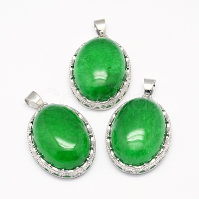 Natural Dyed & Heated Malaysia Jade Pendants X-G-D851-19-1