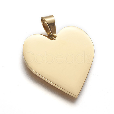 304 Stainless Steel Stamping Blank Tag Pendants X-STAS-F214-02G-1
