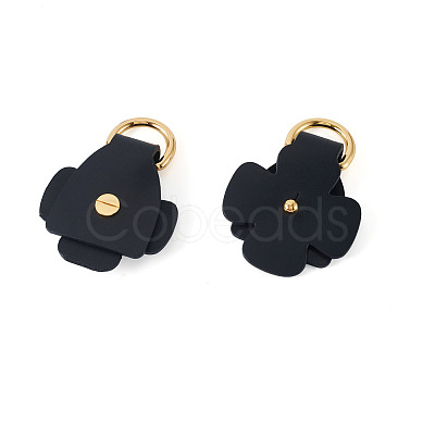 Flower Cowhide Suspension Clasps FIND-TAC0036-055G-02-1