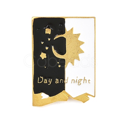 Day and Night Alloy Enamel Pins JEWB-G045-01G-02-1