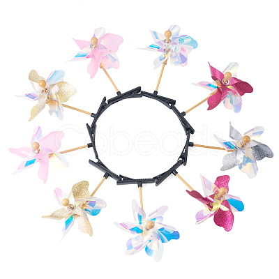 PE Plastic with Laser Alligator Hair Clips for Girl PHAR-TAC0007-05-1