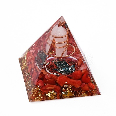 Resin Orgonite Pyramid Home Display Decorations G-PW0004-56A-02-1