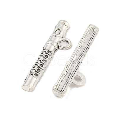Tibetan Style Zinc Alloy Flute Pendants X-TIBEP-R334-327AS-RS-1