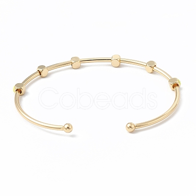 Brass Cuff Bangles BJEW-A134-02G-M-1
